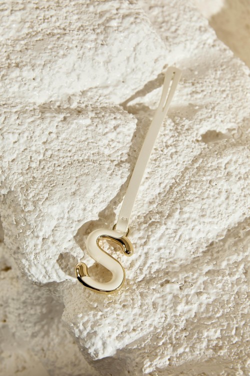 Sixdo S Logo Leather Charm Strap